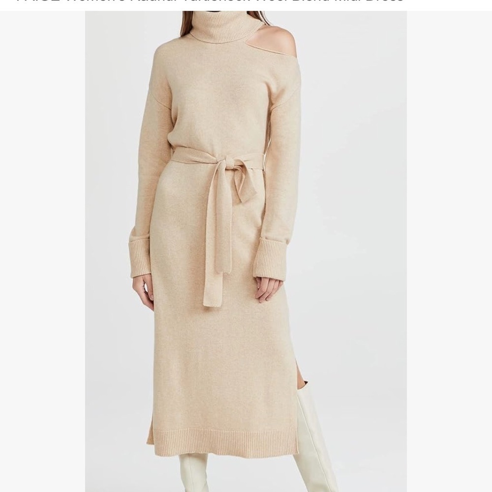 PAIGE Camel Knit Dress NWT - Picture 2 of 6